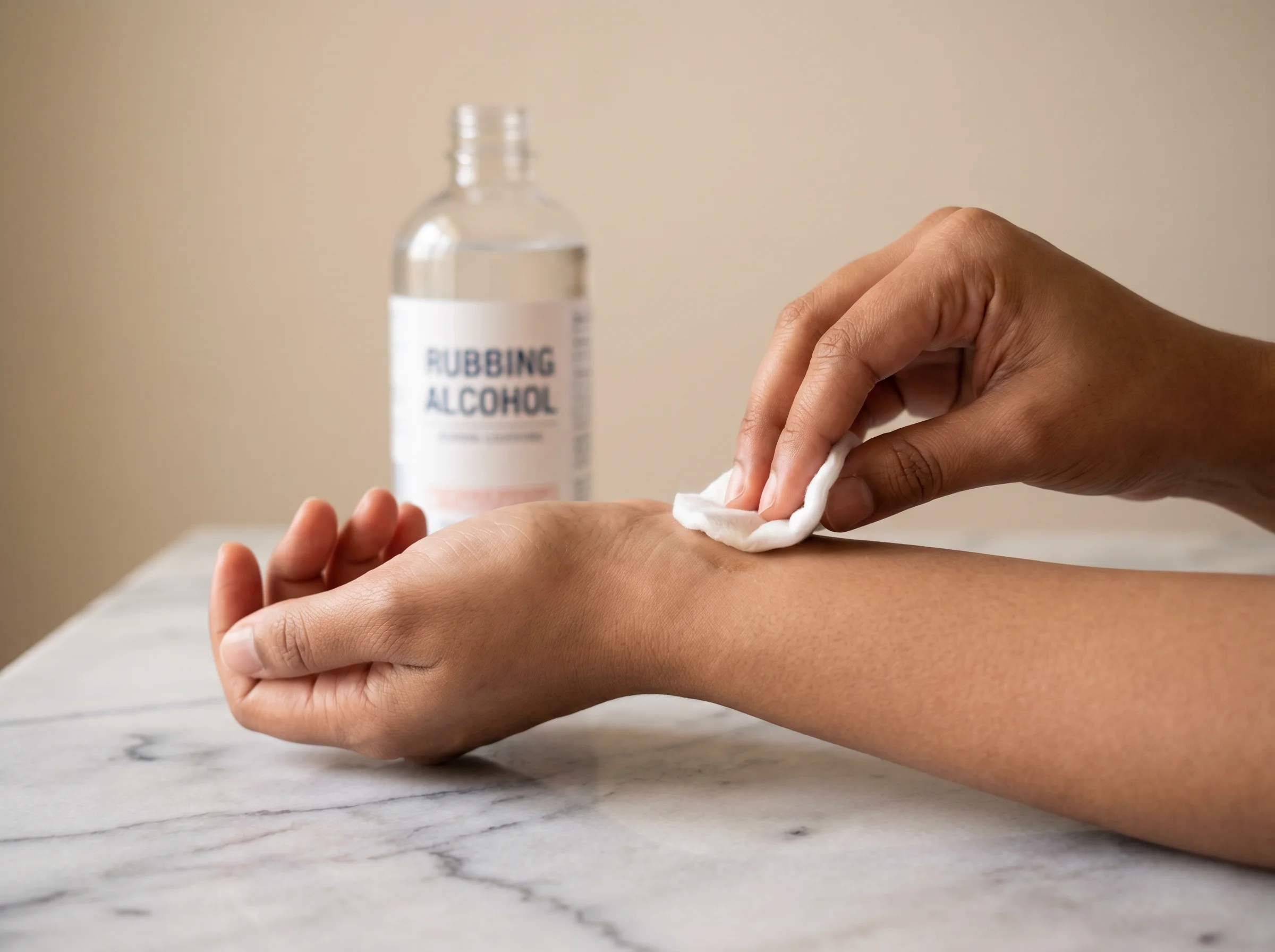 Step 1: Clean the skin